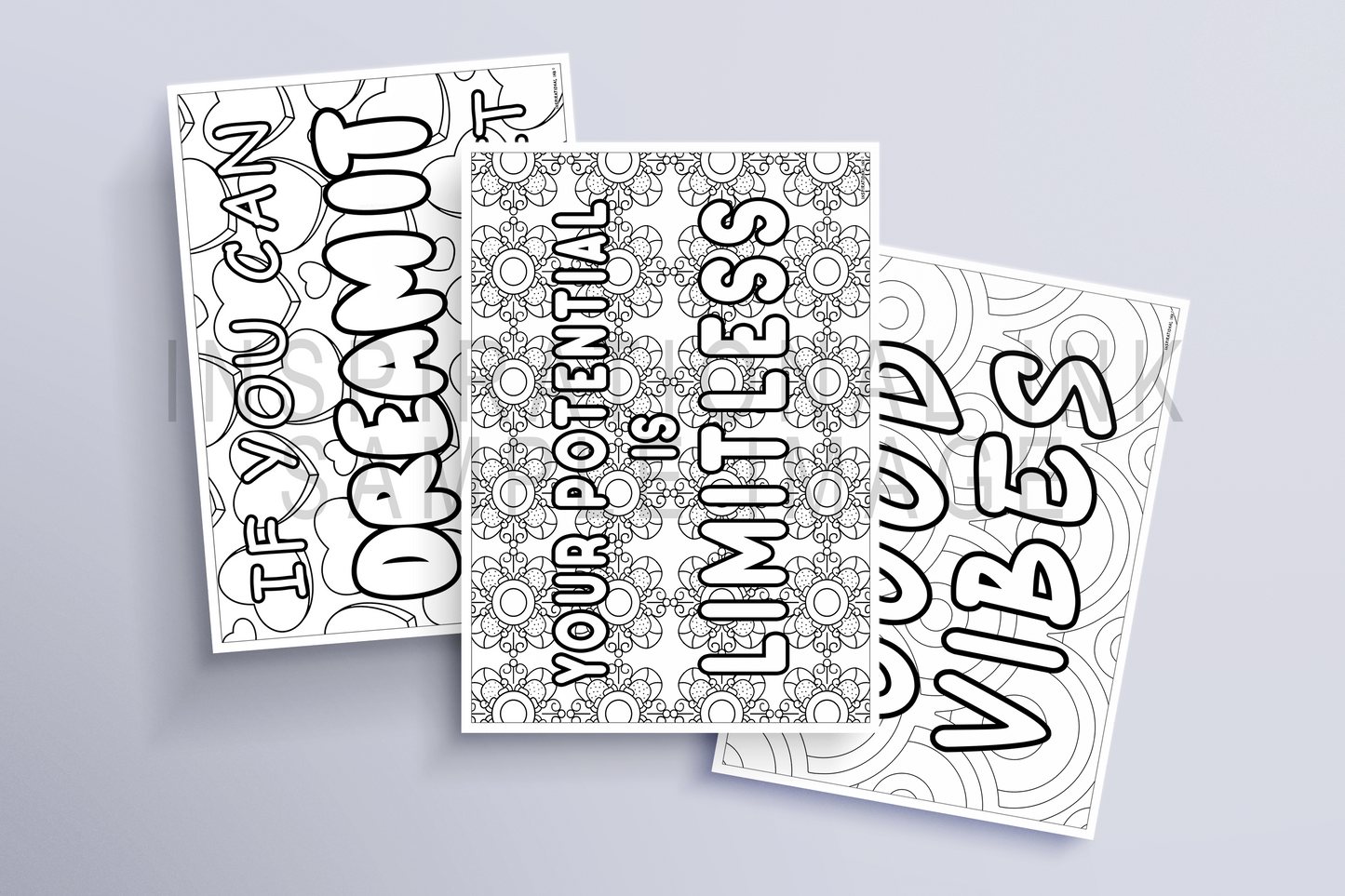 Positive Quotes - Premium Adult Colouring Book