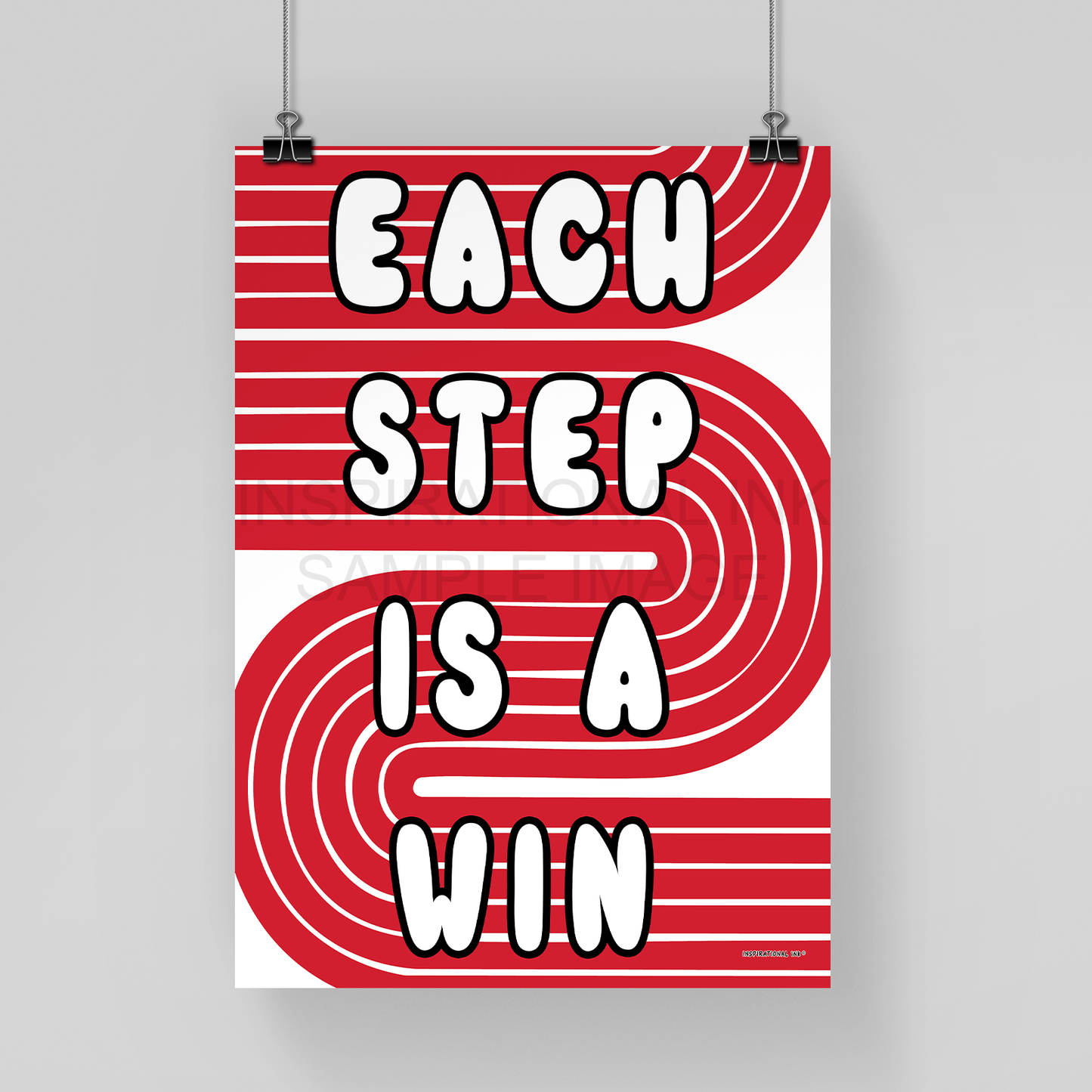 Each Step Is A Win - Cherry Red