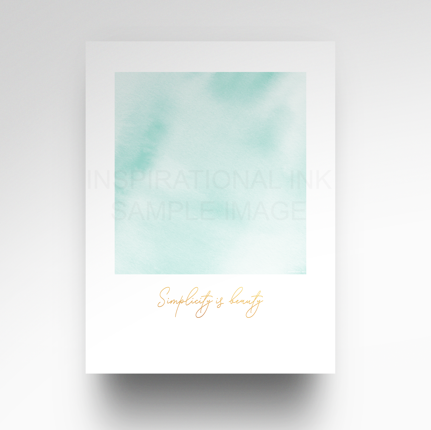 Simplicity Is Beauty - Soft Aqua