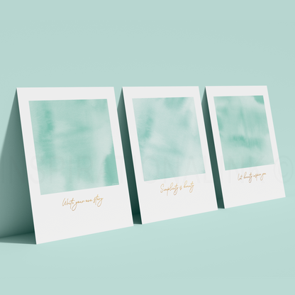 Soft Aqua - Wall Art Bundle (Digital 3 Pack)