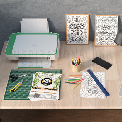 Positive Affirmations - Premium Adult Colouring Book