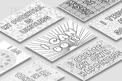 Positive Affirmations - Premium Adult Colouring Book