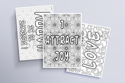 Positive Affirmations - Premium Adult Colouring Book