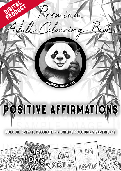 Positive Affirmations - Premium Adult Colouring Book