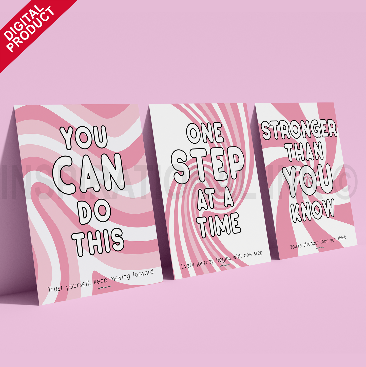 Pastel Power Pack - Candy Pink Wall Art Bundle (Digital 3-Pack)